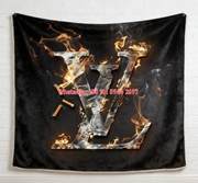 Burnt Luxury LV Blanket Smoking LV Monogram Throw 151